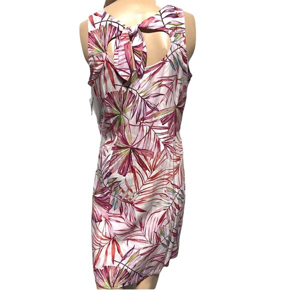Puanani Dress Women’s Aloha Floral Mini Hawaiian RJC Size M Cutout Tie Back NWT - Picture 3 of 8